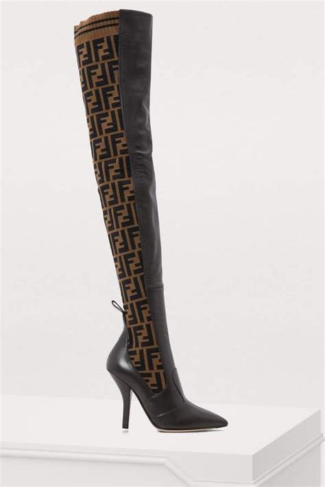 fendi thigh high boots red|fendi high heel boots.